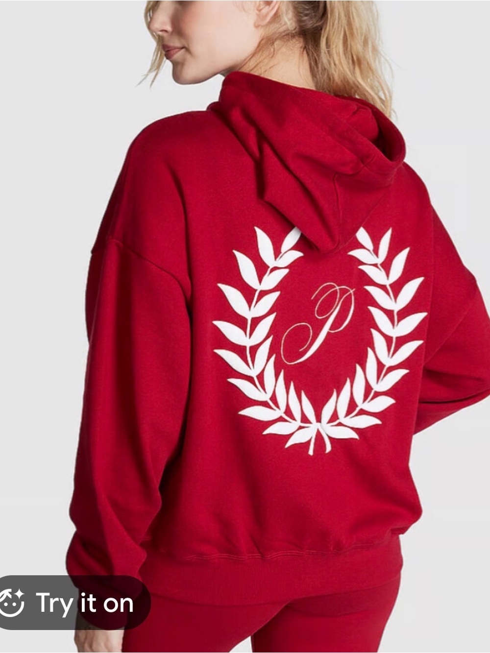 PINK Victoria's Secret Red Fleece Hoodie